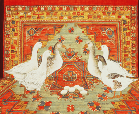  Six Geese A-Laying, Ditz (Contemporary Artist) / Private Collection