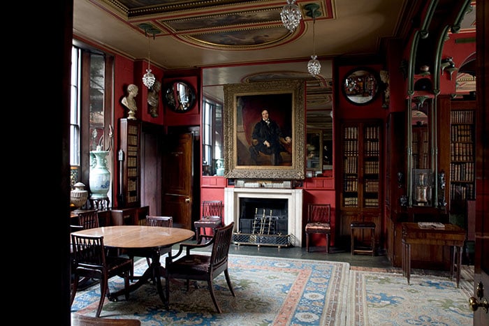 Sir Thomas Lawrence's portrait of Soane from 1829 presides over the north end of the Library-Dining Room, Sir John Soane's Museum, London (photo)