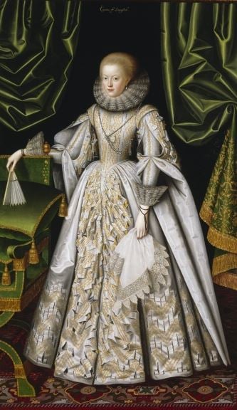 Anne Cecil, Countess of Stamford c.1615 (oil on canvas), William Larkin (fl.1608-19) / Kenwood House, London, UK / © Historic England