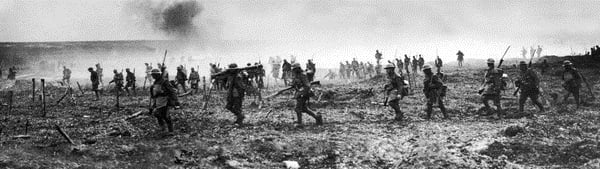 The taking of Vimy Ridge Easter Monday, the 9th of April, 1917 (b/w photo)