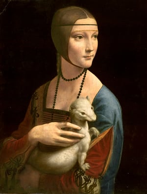 The Lady with the Ermine (Cecilia Gallerani), Leonardo da Vinci © Czartoryski Museum, Cracow, Poland / Bridgeman Images