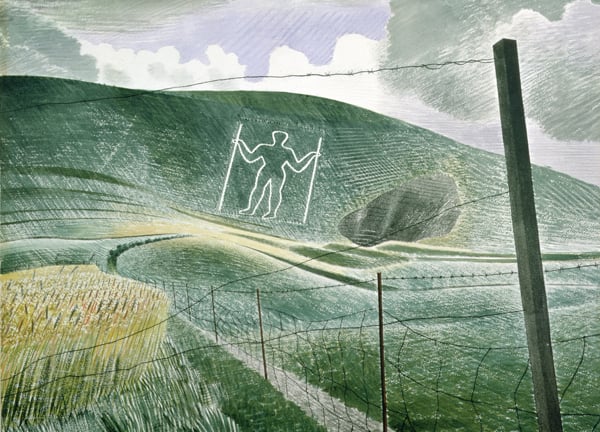         The Long Man of Wilmington or, The Wilmington Giant, Eric Ravilious, V&A 