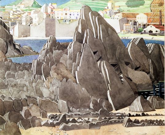 The Rocks, 1927 (pencil & w/c on paper), Charles Rennie Mackintosh (1868-1928) / Private Collection / Photo © The Fine Art Society, London, UK