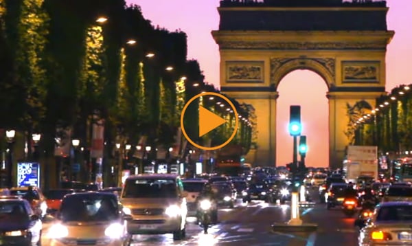 The Arc de Triomphe and Champs-Elysees at night / 2012 / © Peter Phipp/Travelshots / Bridgeman Images