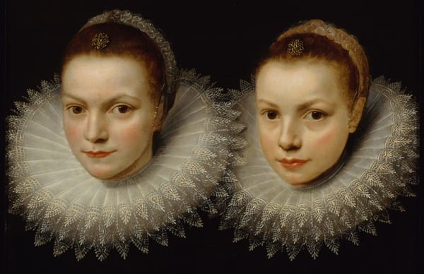 Two sisters, c.1610-15 (oil on copper)