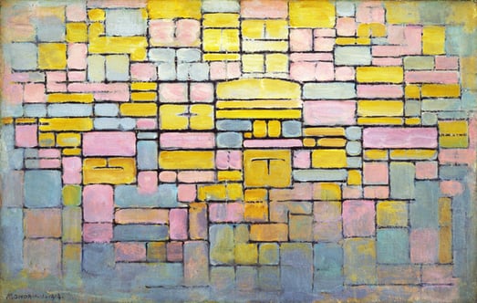 Tableau no. 2 (Composition no. V) 1914 by Dutch artist Piet Mondrian