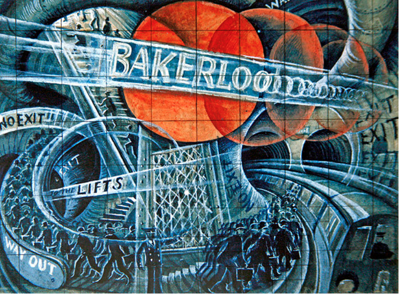  Underground, C20th, Christopher Richard Wynne Nevinson / Private Collection / Michael Parkin Gallery