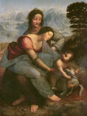 Virgin and Child with St. Anne, Leonardo da Vinci / Louvre, Paris, France / Bridgeman Images