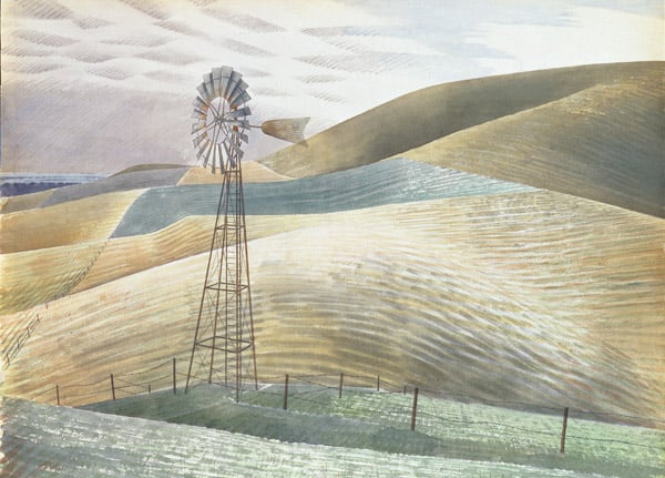 Windmill, 1934, Eric Ravilious  / Photo © The Fine Art Society, London, UK