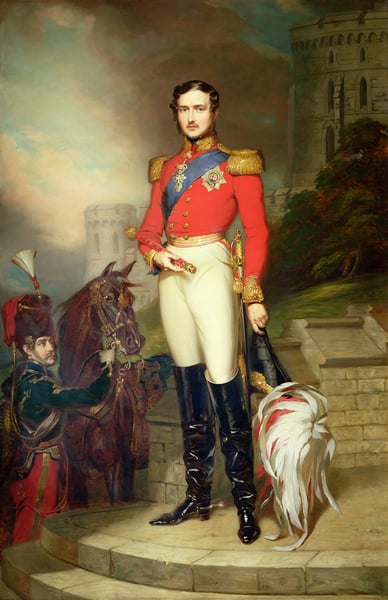 XCR27151 H.R.H. Prince Albert, the Prince Consort (oil on canvas) by Lucas, John (1807-74); The Crown Estate; (add.info.: Albert, Prince Consort (1819-61) husband of Queen Victoria;); English, out of copyright.