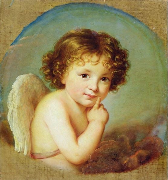 Cupid (oil on canvas), Elisabeth Louise Vigee-Lebrun (1755-1842) / Regional Art Museum, Chernigov, Ukraine