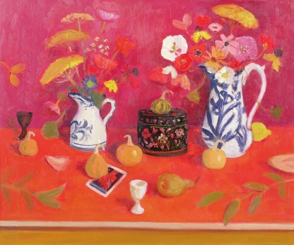 Flowers, Black Box and Gourds, 1975 (oil on canvas), David McClure (1926-1998) / The Fleming-Wyfold Art Foundation