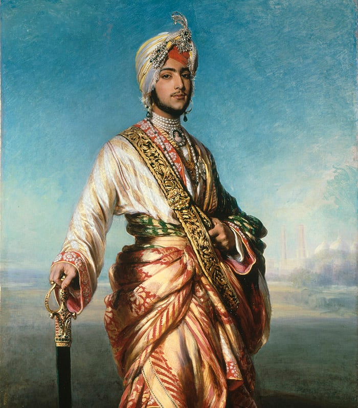 (detail) The Maharaja Dalip Singh, 1854 by Franz Xaver Winterhalter/ The Royal Collection © Her Majesty Queen Elizabeth II, 2017