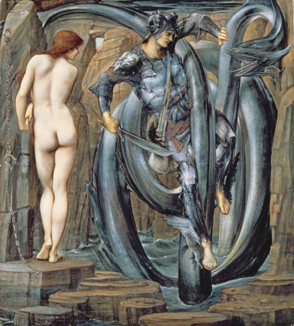 The Doom Fulfilled (Perseus Slaying the Sea Serpent) c.1882 by Edward Burne-Jones, Southampton City Art Gallery, Hampshire, UK;