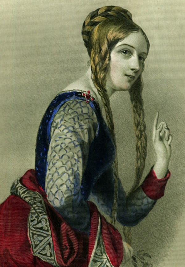 Eleanor of Aquitaine, Queen of Henry II, printed by Henry G. Bohn, 1856  by English School, Prismatic Pictures