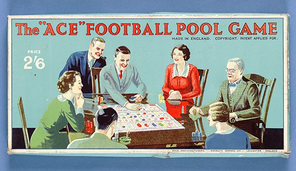 The "Ace" Football Pool Game, 1930s (cardboard) (see also 315540), English School, (20th century) / Private Collection