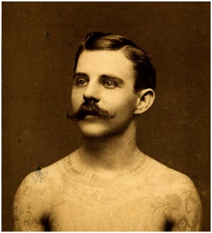 Frank Howard the tattooed man, c.1900 (cabinet card)