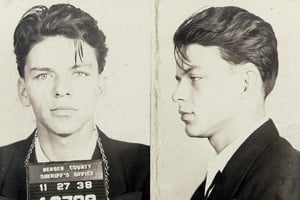 Original mugshot of Frank Sinatra, 1938 by American Photographer; © Christie's Images / Bridgeman Images