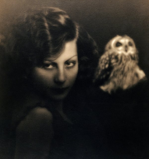 Portrait of a woman with an owl / Alinari 