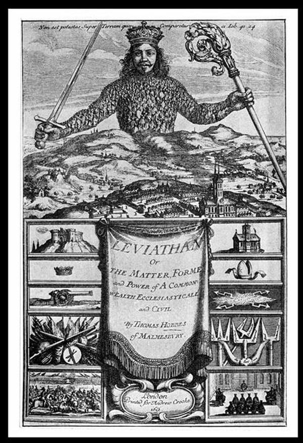 Title page of Leviathan by Thomas Hobbes (London 1651)