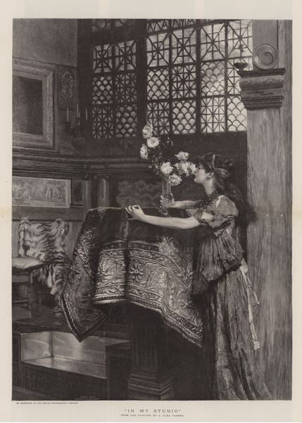 In My Studio (engraving), Lawrence Alma-Tadema (1836-1912) (after) / Private Collection / © Look and Learn / Illustrated Papers Collection