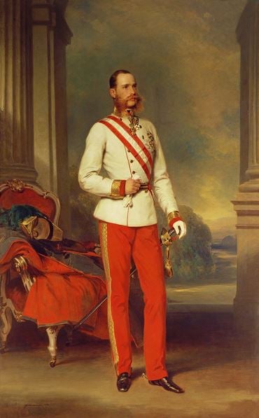 Franz Joseph I, Emperor of Austria (1830-1916) wearing the dress uniform of an Austrian Field Marshal with the Great Star of the Military Order of Maria Theresa, 1864, Franz Xaver Winterhalter (1805-73) / Kunsthistorisches Museum, Vienna, Austria