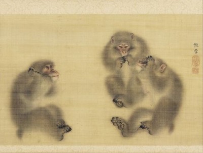 Monkeys: Hear No Evil, See No Evil, Speak No Evil, c.1820, Mori Sosetsu / Indianapolis Museum of Art, USA / Caroline Marmon Fesler Fund / Bridgeman Images