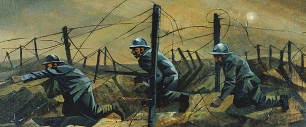 In the Trenches, 1917 by C R W Nevinson