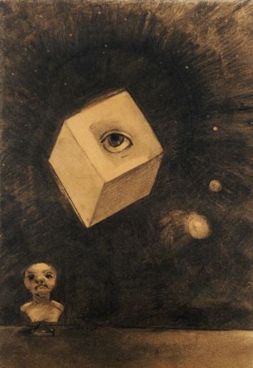 odilon-redon-eye-cube