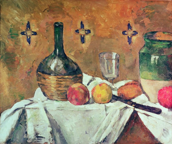 Flask, Glass and Fruit, 1877 by Paul Cezanne (1839-1906); Solomon R. Guggenheim Museum, New York