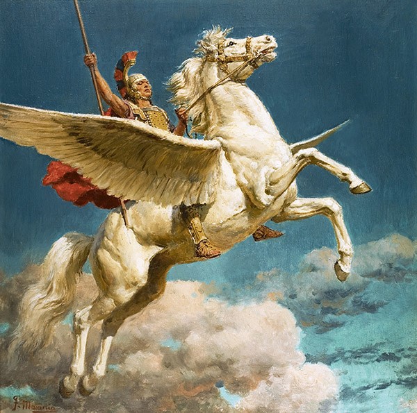Pegasus, the Winged Horse, Fortunino Matania (1881-1963) / Private Collection / © Look and Learn / Bridgeman Images