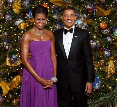 purple-obama-michelle-christmas-tree-dress-celebrity