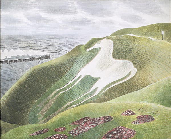 The Westbury Horse by Eric Ravilious (1903-42); Private Collection; 