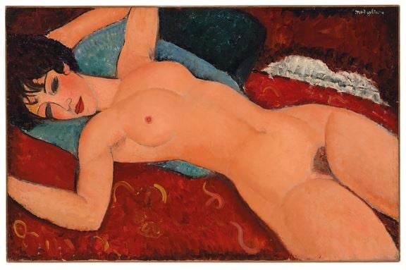 Reclining nude, 1917-18 (oil on canvas), Modigliani, Amedeo (1884-1920) / Private Collection / Photo © Christie's Images / Bridgeman Images