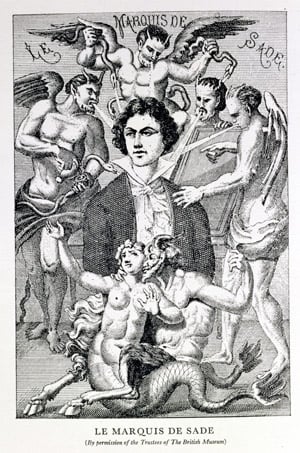 Portrait of the Marquis de Sade Surrounded by Devils (engraving)