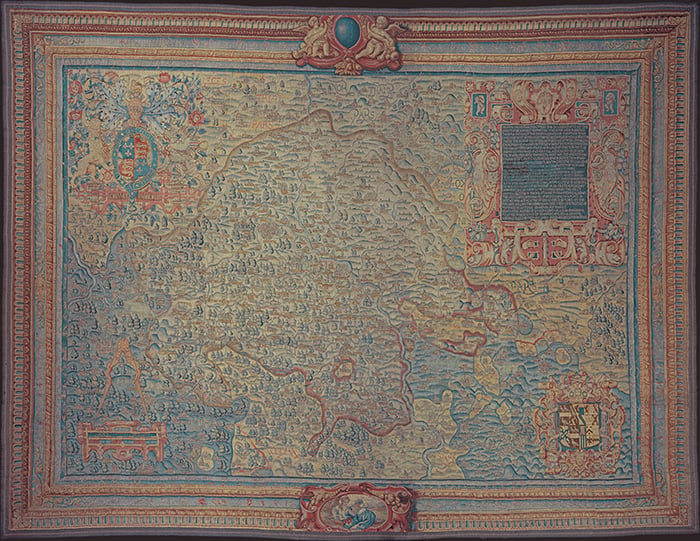 The Sheldon Tapestry, c.1590-1600 (tapestry) by English School, Social History Collection, Warwickshire Museum Service