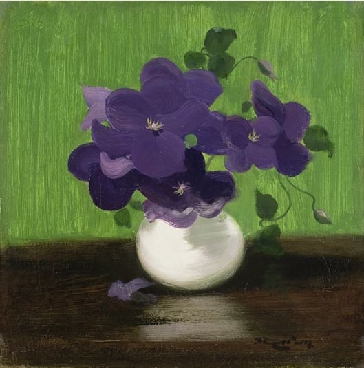 Violets, c.1900 (oil on canvas), James Stuart Park (1862-1933) / Private Collection / Photo © The Fine Art Society in Edinburgh, Scotland
