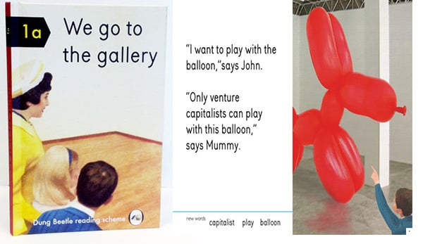 'We go to the gallery,' a parody of Ladybird Books (later edition)