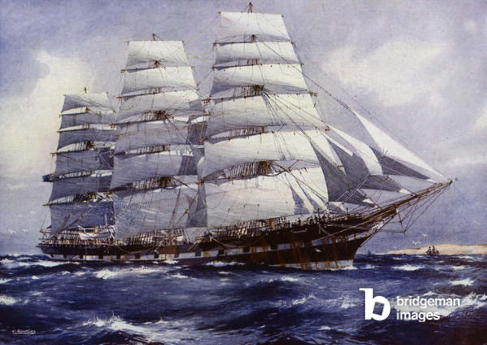 Clipper Ships: Macquarie (colour litho), Jack Spurling, (1870-1933) (after) / Private Collection / © Look and Learn / Bridgeman Images