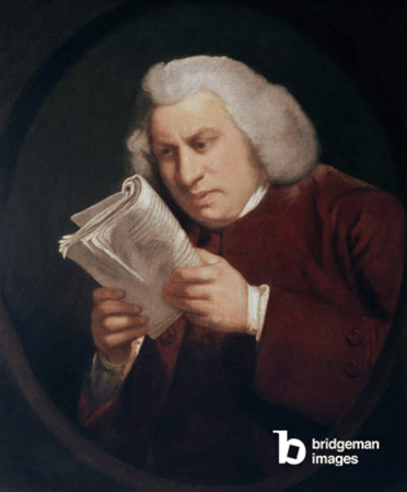 Dr. Samuel Johnson (1709-84) 1775 (oil on canvas), Joshua Reynolds (1723-92) / Private Collection / Bridgeman Images