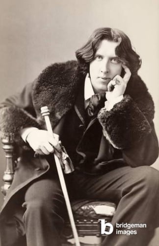 Oscar Wilde (b/w photo), Sarony, Napoleon (1821-96) / Private Collection / Bridgeman Images