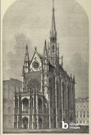 The "Sainte-Chapelle" of Paris (engraving), English School, (19th century) / Private Collection / © Look and Learn / Bridgeman Images