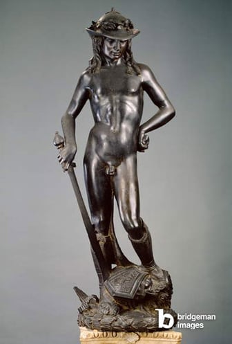 David, c.1440 (bronze), Donatello, (c.1386-1466) / Museo Nazionale del Bargello, Florence, Italy