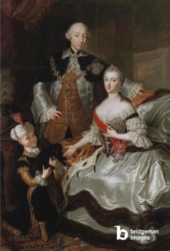 Peter III and Catherine II of Russia with a page c.1756 (oil on canvas), Anna Rosina Lisiewska (1716-83) / © Bridgeman Images