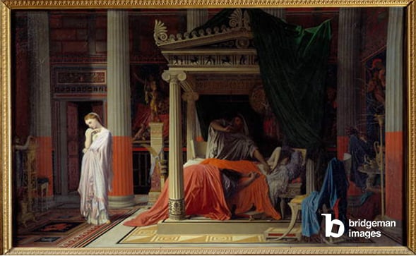 Antiochus and Stratonice painted by Jean-Auguste-Dominique Ingres / The Condé museum, Chantilly, France © Photo Josse / Bridgeman Images