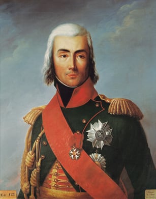 Image of Jean-Baptiste Bessieres (1768-1813) Duke of Istria (oil on canvas), French School, (19th century) / French, Musee de l'Armee, Paris, France, 88x70 cms © Bridgeman Images