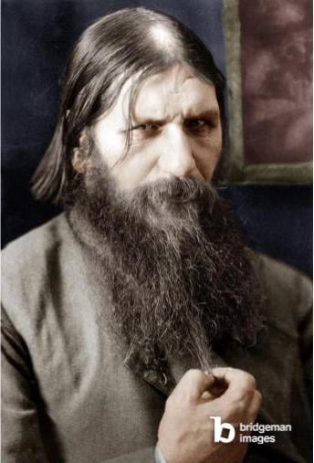 Rasputin (1871-1916) russian adventurer healer of czarevitch , protege of the czarina, he was murdered by prince Ioussoupov here in 1908 colourized document ©PVDE / Bridgeman Images