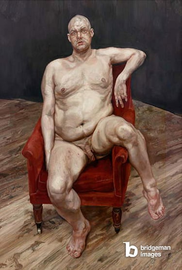 Leigh Bowery (Seated) 1990 (oil on canvas), Lucian Freud (1922-2011) / Collection of Mr and Mrs Richard C. Hedreen / © The Lucian Freud Archive