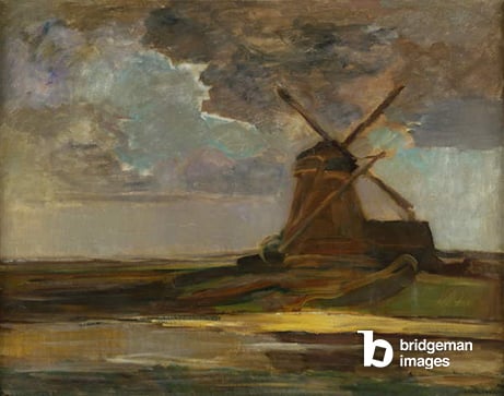 Piet Mondrian, (1872-1944), Windmill in the Gein, c.1906-07 (oil on canvas), / Private Collection / Bridgeman Images