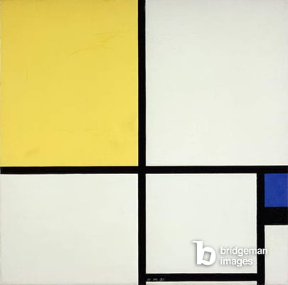 Piet Mondrian, Composition with Blue and Yellow; Composition avec Bleu et Jaune, 1931 (oil on canvas), / Private Collection / Photo © Christie's Images / © Mondrian/Holtzman Trust / Bridgeman Images